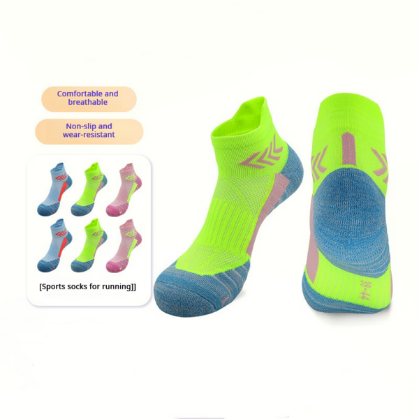 Nex Mira PacePro Socks: Unisex Marathon Running Socks – Lightweight Breathable Anti-Slip Ankle Socks with Cushioned Sole
