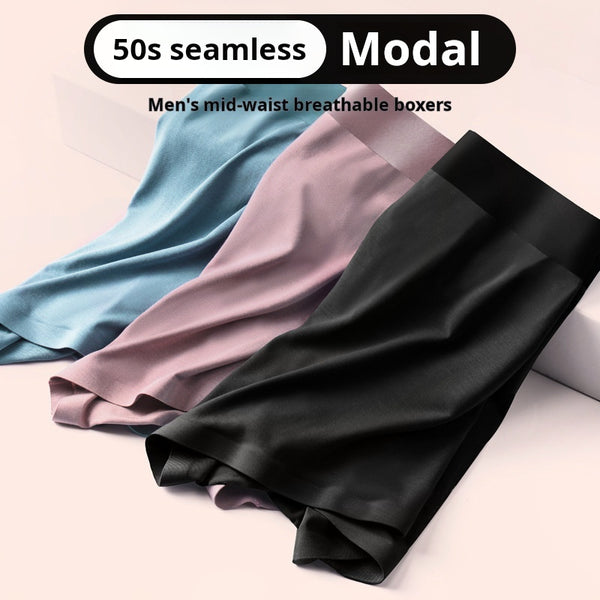 Nex Mira ModalCool Max Boxer: Cooling Seamless High-Stretch Boxer Briefs (Plus Size Available)